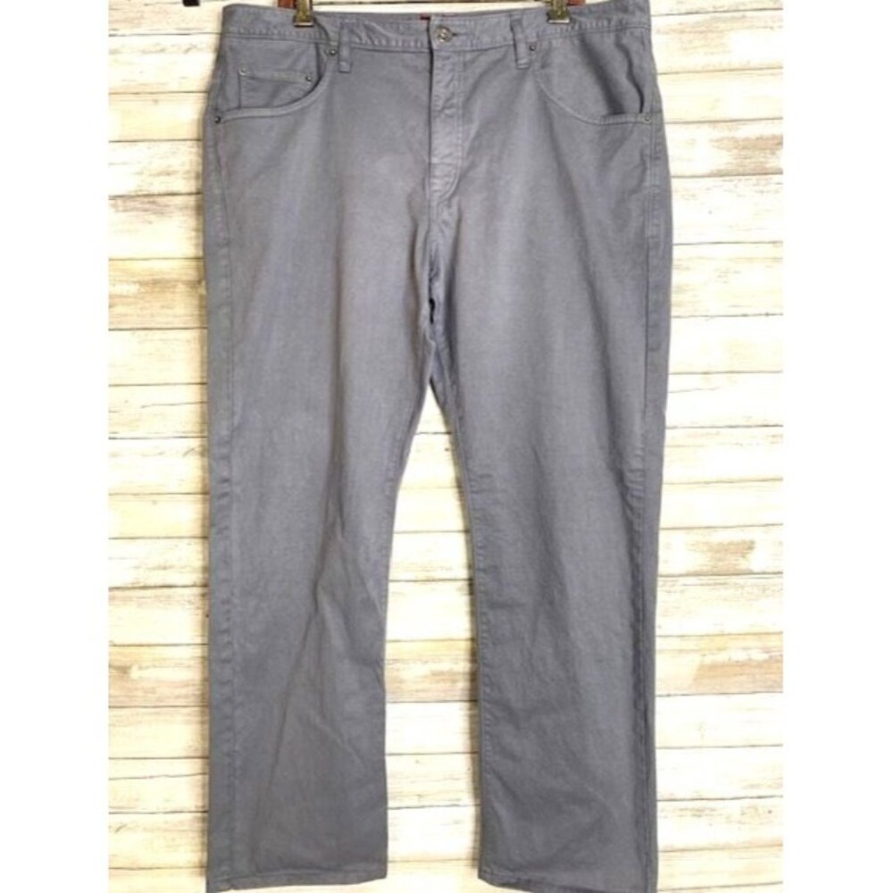Untuckit Men's Prima Relaxed Fit Stretch Pants 38x32 Pima Cotton &‎ Spandex Gray